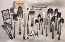 Antique Silverplate 1847 Rogers Bros 1937 FIRST LOVE 150 Piece Set For 12 +
