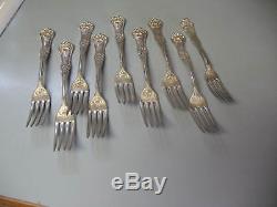Antique Silverplate 1906 Rogers GLORIA GRENOBLE DINNER FORKS, Set of 9, No Mono