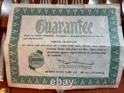 Antique Silverplate Flatware Set Stratford TOWER Art Deco 42 PCs & Box CC