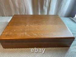 Antique Silverplate Flatware Set Stratford TOWER Art Deco 42 PCs & Box CC