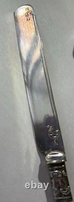 Antique Silverplate Levesley Bros Set 12 Mother Of Pearl Dessert Cutlery w BOX