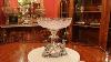 Antique Victorian Silverplate Camels Centrepiece Cut Crystal