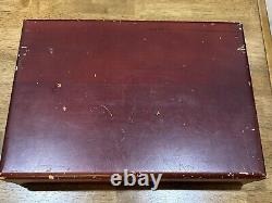 Antique Wm Rogers 1937 Memory-Hiawatha Sliver plate Flatware 54 Piece Set + Box