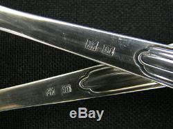 Antique Wmf 90 Pretty German Silverplate Full Set Box Facher Knife Fork Spoons