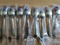 Aria Gold CHRISTOFLE 6 Tea coffee spoons SET FRANCE SILVERPLATED 5 2/8 NEW