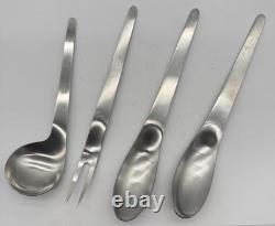 Arne Jacobsen Matte by Georg Jensen Stainless Steel Spoon Fork Soup 4 Pc MCM