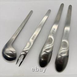 Arne Jacobsen Matte by Georg Jensen Stainless Steel Spoon Fork Soup 4 Pc MCM