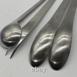 Arne Jacobsen Matte by Georg Jensen Stainless Steel Spoon Fork Soup 4 Pc MCM