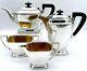 Art Deco Silver Plate Four Piece Tea Set by Atkin Brothers 1917