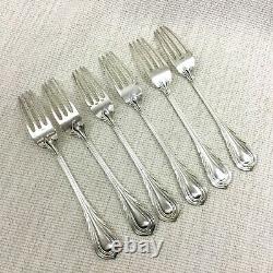 Art Nouveau Cutlery Set Table Forks Lily James Dixon Antique Silver Plated