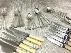 Asprey Silver Plated Cutlery Set Original Art Deco Flatware Bakelite RARE 44 Pcs