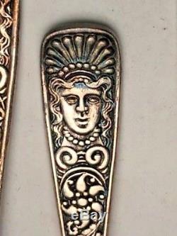 Assyrian Head by Rogers Bros. Silverplate, set of 10 Demitasse Spoons