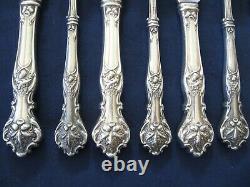 Atq Lot 12 Silverplate CHARTER OAK Hollow Handle Forks & Knives 1906 Ex monos