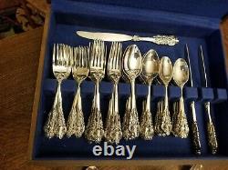 BAROQUE by GODINGER Silver Plate Flatware Set and Serving Pieces 82 Piece