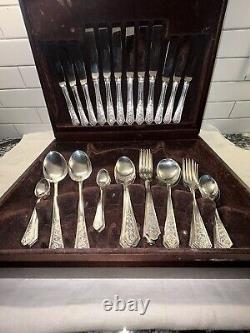 BEAUTIFUL IRISH 49 PC NEWBRIDGE CELTIC SILVERWARE Set EPNS A1 In Box