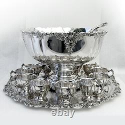 Baroque Punch Bowl Set Wallace Silverplate