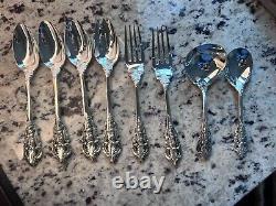 Baroque by Godinger Silverplate Flatware Set 92 Pieces In Wooden Case