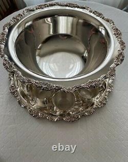 Beautiful Towle Vintage Silver-Plated Punch Bowl Set 10 Cups