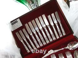 Beautiful Viners Silver Plated Kings Pattern Full 44 Piece Canteen Ofcutelry Set