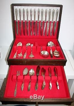 Bird of Paradise by Community Silverplate Flatware Set for 47 Pieces in box