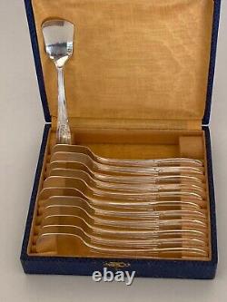 Boxed Set of 12 French Art Deco Dessert Spoons