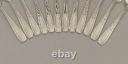 Boxed Set of 12 French Art Deco Dessert Spoons