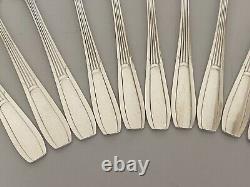 Boxed Set of 12 French Art Deco Dessert Spoons