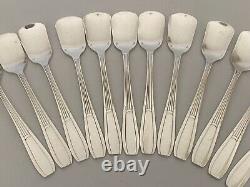 Boxed Set of 12 French Art Deco Dessert Spoons