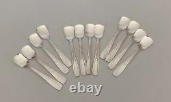 Boxed Set of 12 French Art Deco Dessert Spoons