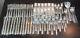 Brand New WM Rogers & Son Enchanted Rose Silver Plated Flatware 63 Piece Set