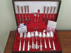 CAPRI 1881 Rogers silverplate 62pc COMPLETE SET for 8 in vintage chest