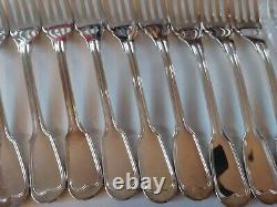 CHINON CHRISTOFLE FISH knives & forks Silver plated FRANCE