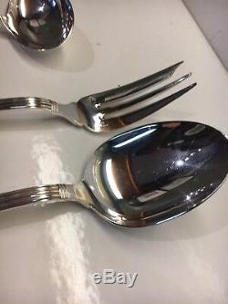CHRISTOFLE ARIA Silverplate Flatware Cheese Knife Serving Set Spoon Fork Ladle