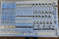 CHRISTOFLE CLEMENT MAROT SILVERPLATE FLATWARE SET WithSERVING FOR TWELVE 125 PC