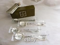 Christofle Cluny Set 4 Silverplated Ice Cream Spoons New In Wrappers & Box 5