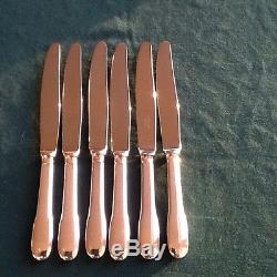 Christofle Cluny Silverplate Knives Set Of Six