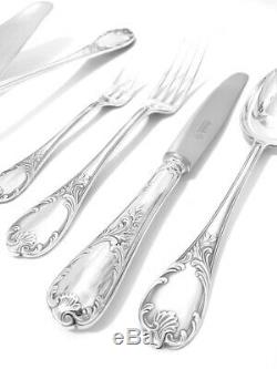 CHRISTOFLE FLATWARE MARLY SILVERPLATED 12 x 8 PLACE SETTINGS 99 PIECES USED