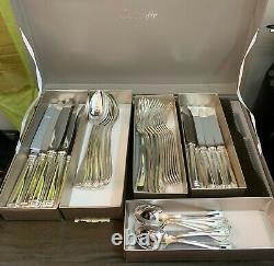 CHRISTOFLE MALMAISON Silver-Plated 36pc total 6pc Place Setting for Six with Boxes