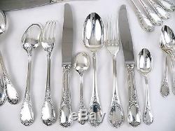 CHRISTOFLE MARLY FRANCE 24 pcs Table set complete Flatware Dinner 1/2 Very Nice