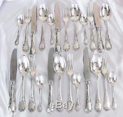 CHRISTOFLE MARLY FRANCE 24 pcs Table set complete Flatware Dinner Very Nice 1/2