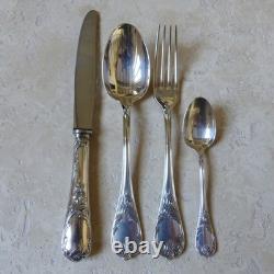 CHRISTOFLE MARLY SILVERPLATED 4 PIECES DINNER SET (12 sets available)