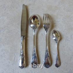 CHRISTOFLE MARLY SILVERPLATED 4 PIECES DINNER SET (12 sets available)