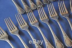 CHRISTOFLE MARLY SILVERPLATED SET 12 FISH KNIFES + 12 FISH FORKS