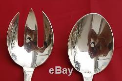 Christofle Marly Silverplate Salade Serving Servers Set 2 Pieces Fork Spoon