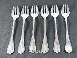 CHRISTOFLE MARLY Set 6 Oyster Forks // 6 fourchettes à huitre Brilliant Luster