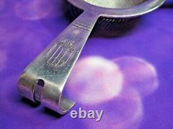 CHRISTOFLE Silverplate Tea Strainer- 1930s Luc Lanel Ondulation for SS Normandie
