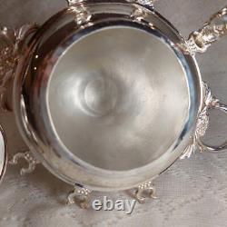 COLUMBIA Silverplate Spooner Sugar Bowl & 6 Rogers Teaspoons 1847