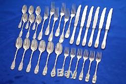 COMPLETE Christofle CLUNY Silver-plate 30 pcs Set for 6 person FRANCE