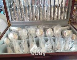 Canteen Of Silver Plate Royale Cutlery 8 Place Setting 58 Pieces Outstanding