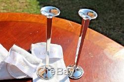 Cartier Sterling Silver Candlestick Set of Two